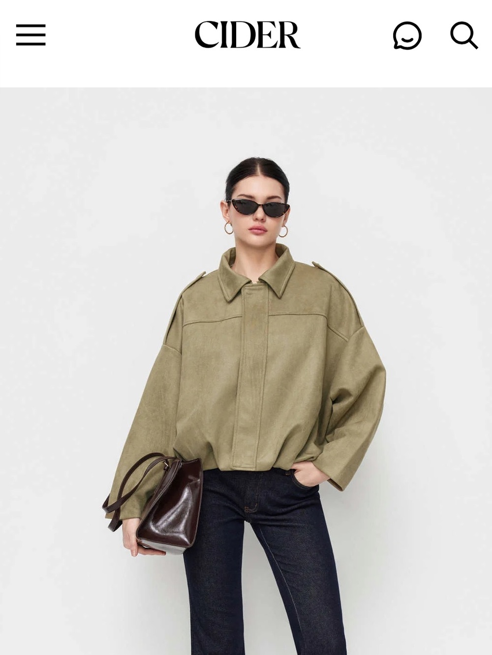 Cider Olive Green Casual Jacket